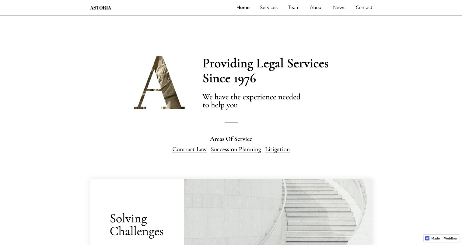 webflow law template free