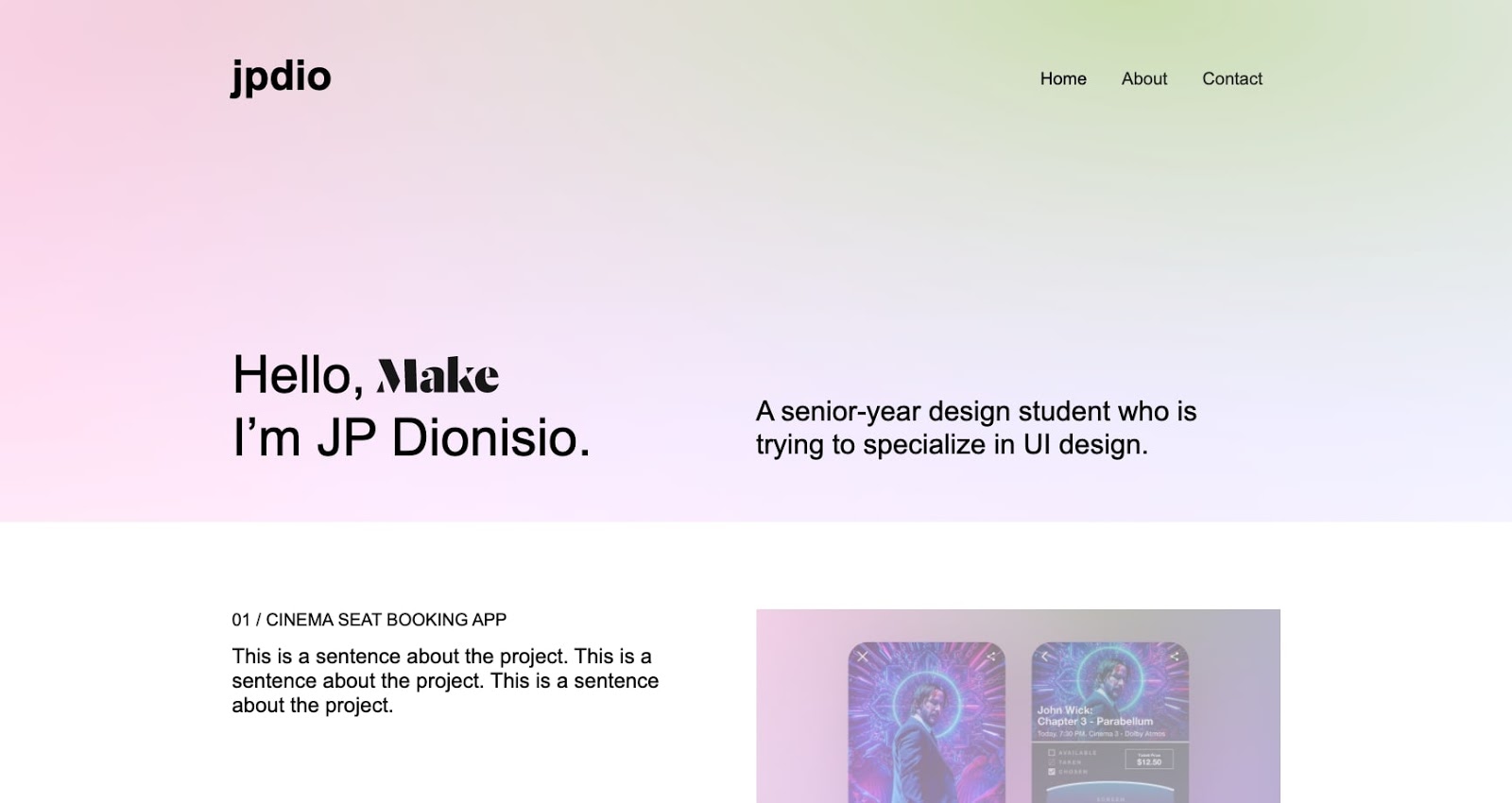 free webflow student portfolio