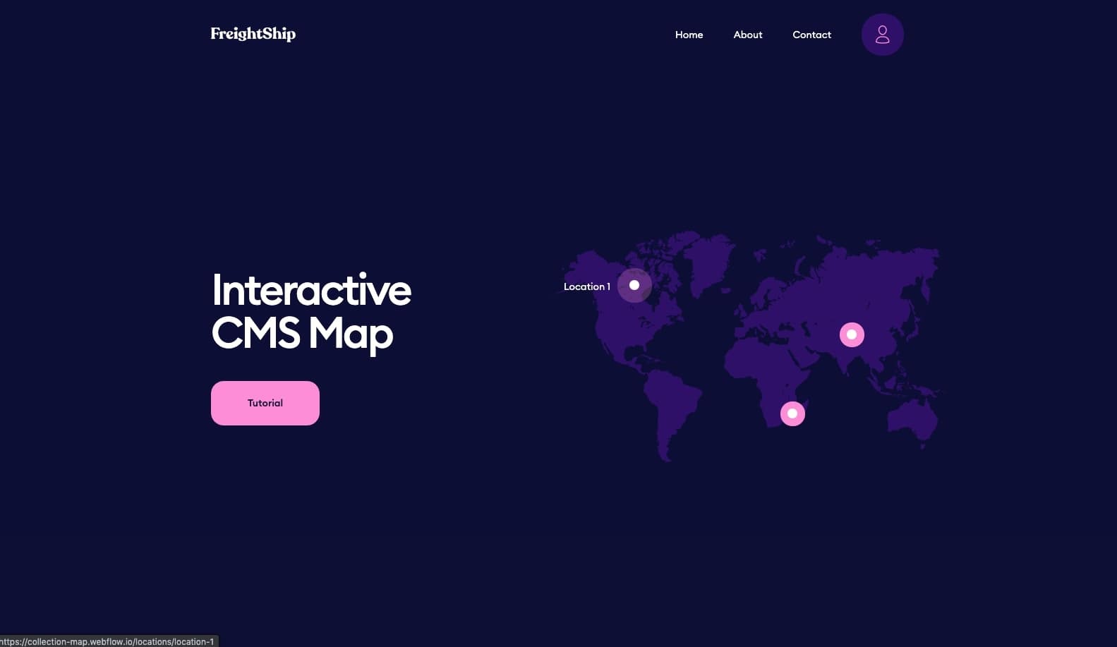 interactive cms map webflow