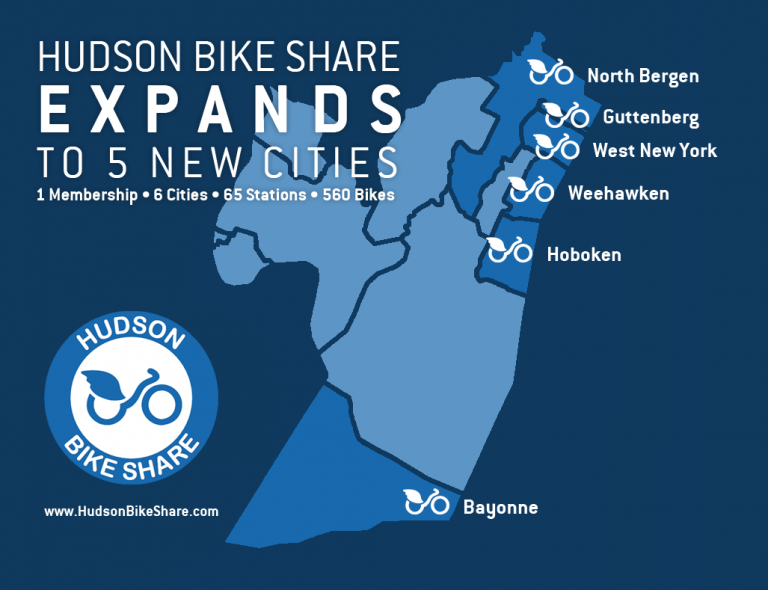 Hudson Bike Share Announces Expansion of Program to Five More Cities