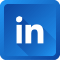 blue linkedin logo with white text