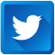 blue twitter logo with white text