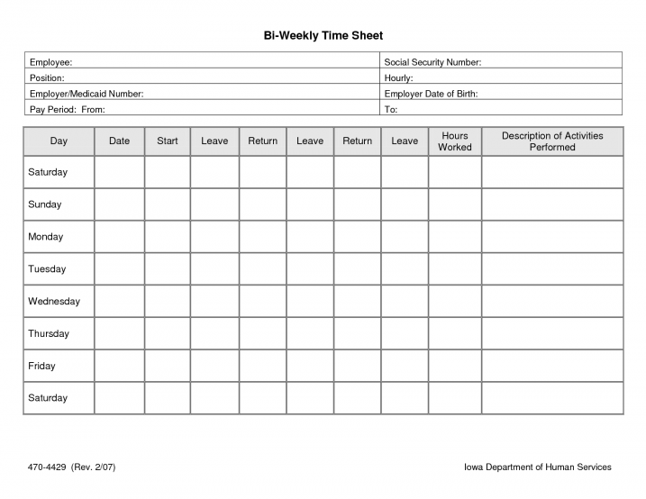 Hourly Timesheet