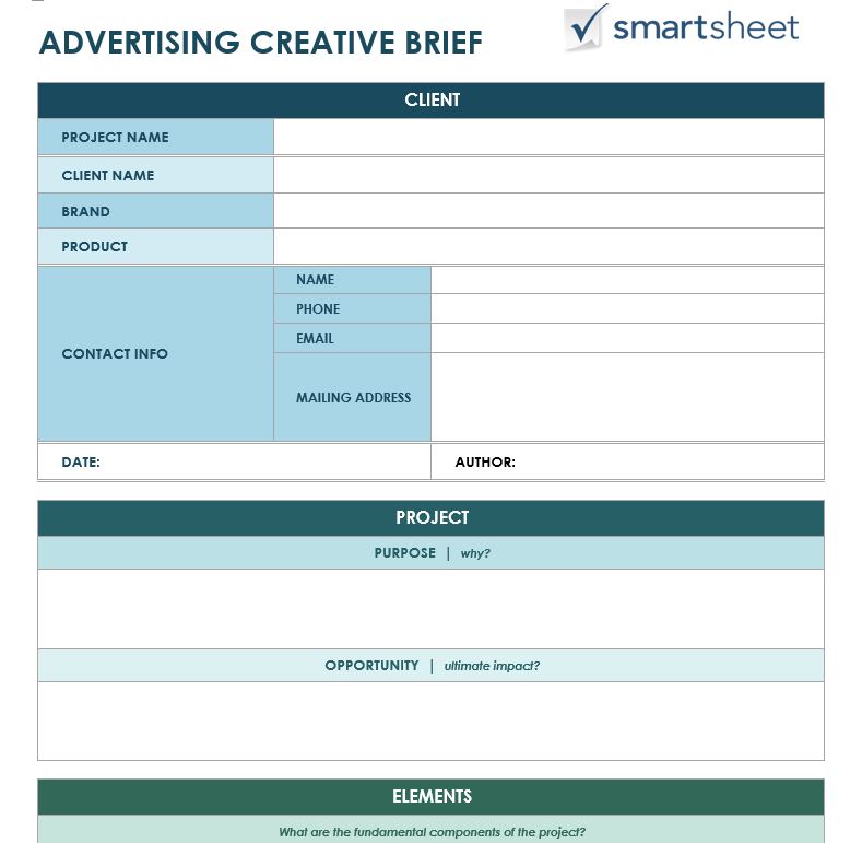 Creative Brief Template Sample