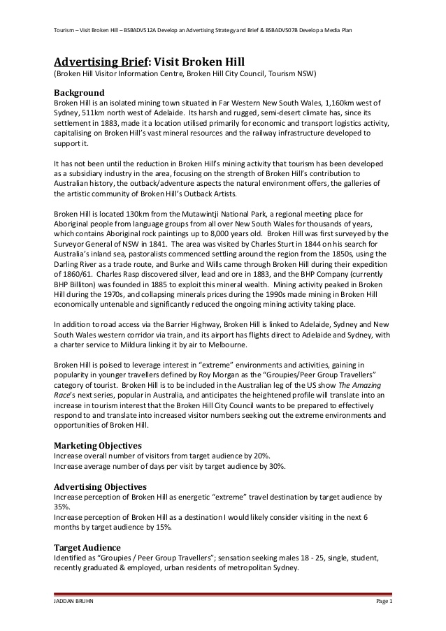 Advertising Creative Brief Template