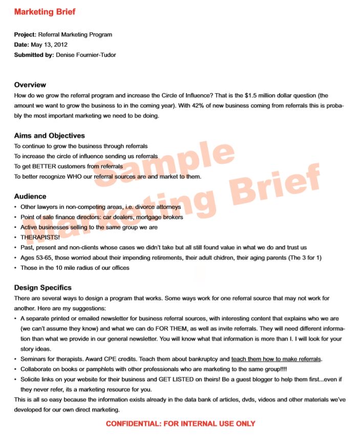 Marketing Creative Brief Template