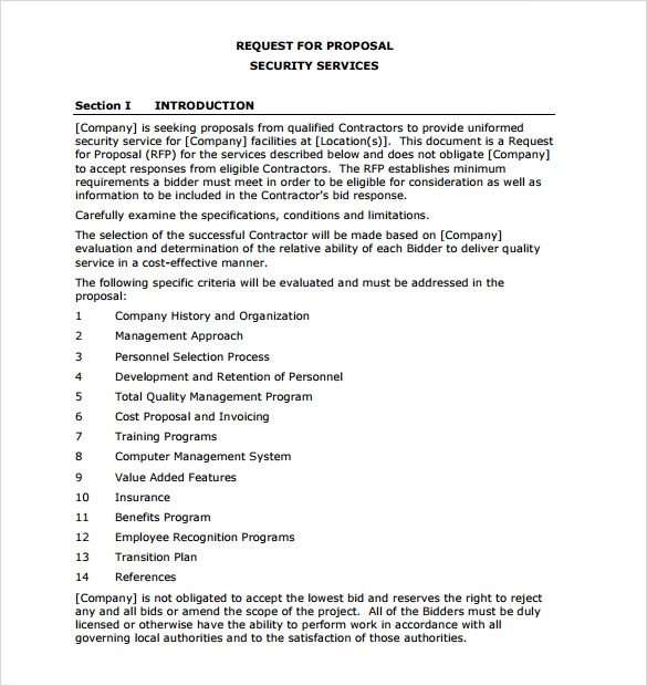 Services Proposal Template Sample