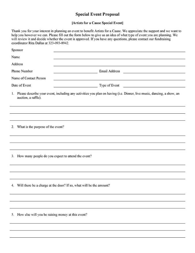 Event Design Proposal Sample