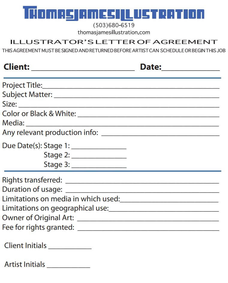 Illustration Contract Template Example