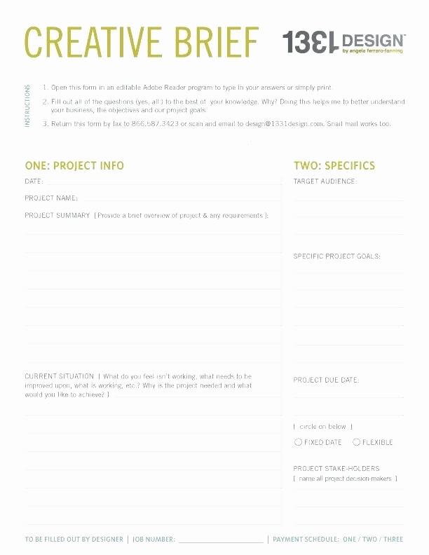 Photography Brief Template Sample from Per Rescue