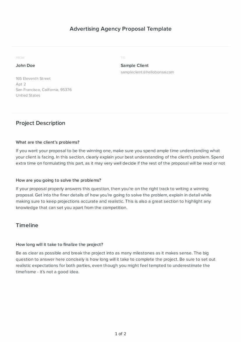 Advertising Agency Proposal Template