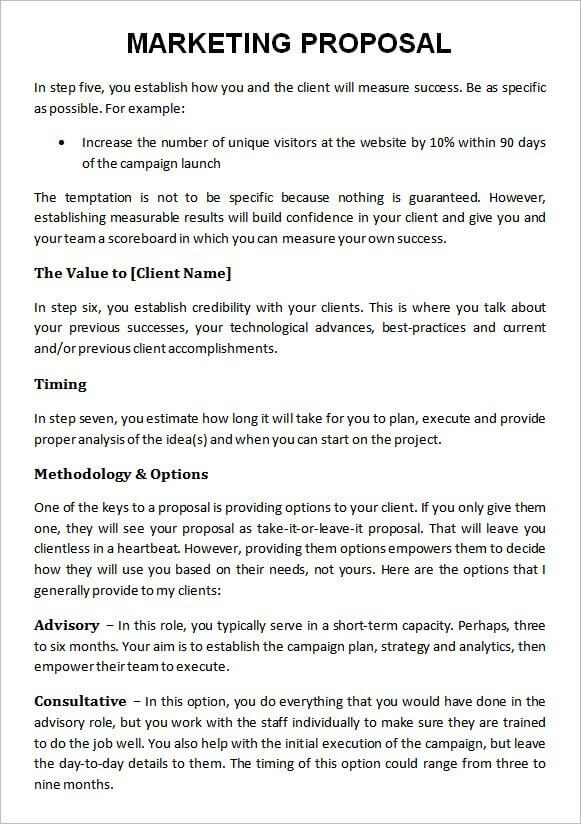 Digital Marketing Agency Proposal Template Example