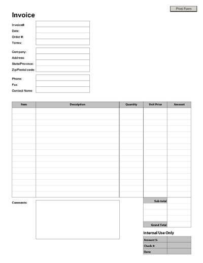 free printable invoice template word pdf bonsai