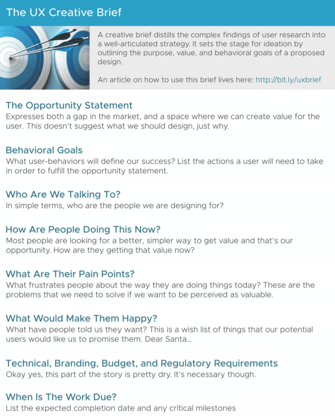 UX Brief Template