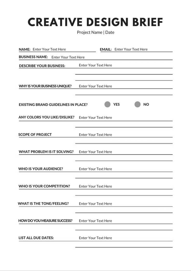 Website Brief Template Sample