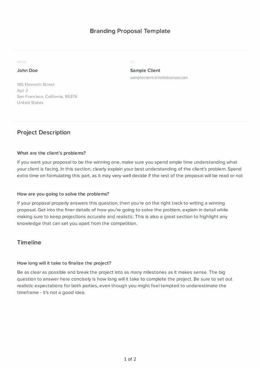Branding Proposal Template