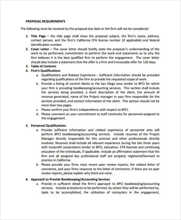 Accounting Services Proposal Template PDF