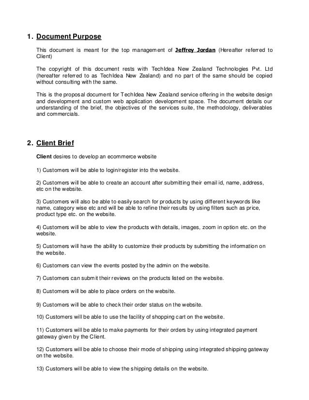 eCommerce Website Proposal Template PPT