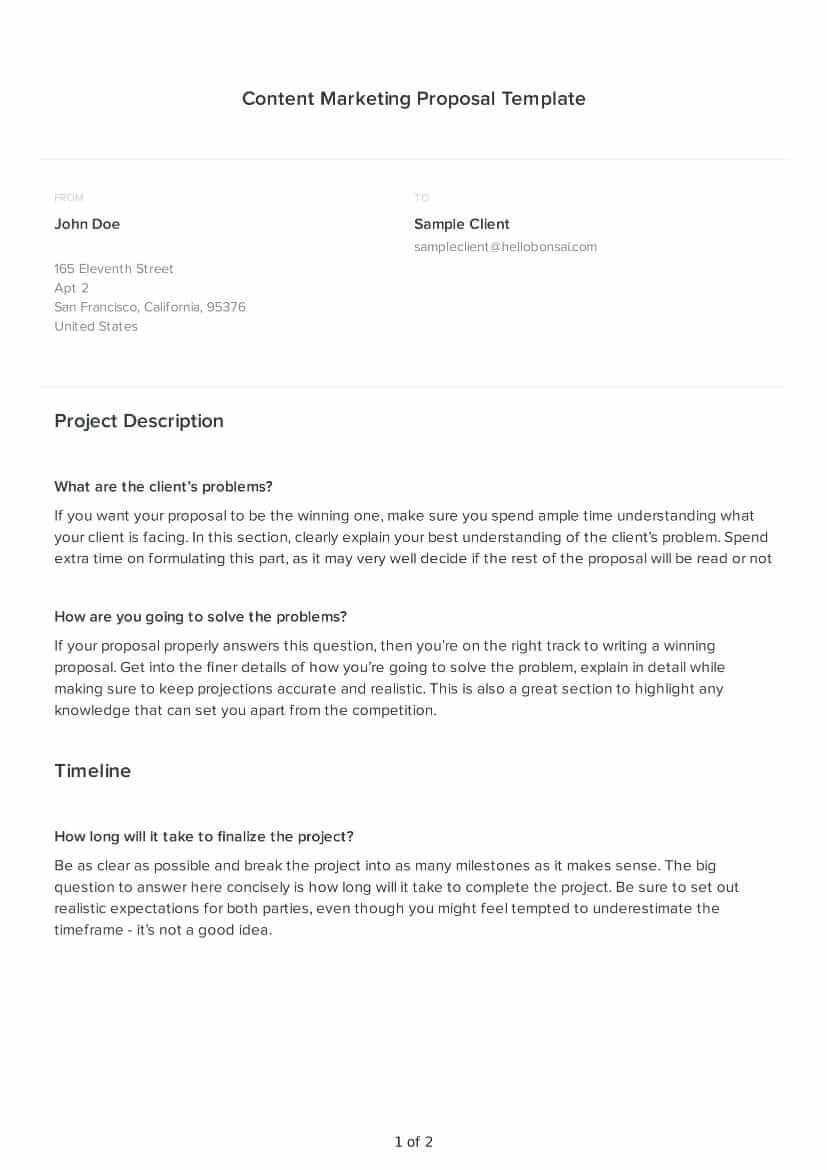 Content Marketing Proposal Template