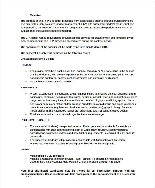 Graphic Design RFP