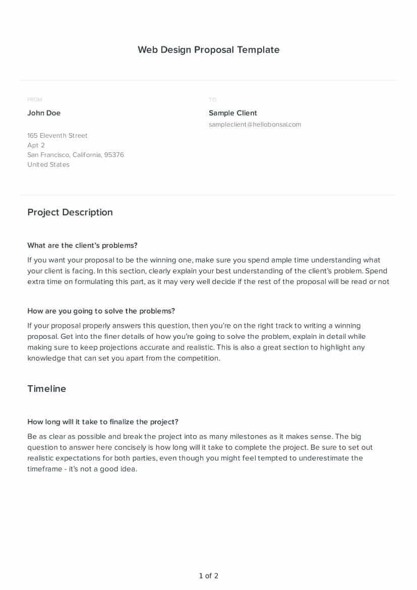 Web Design Proposal Template
