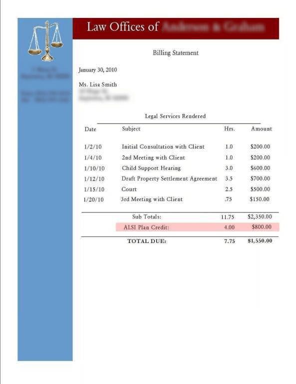 Attorney Invoice Template