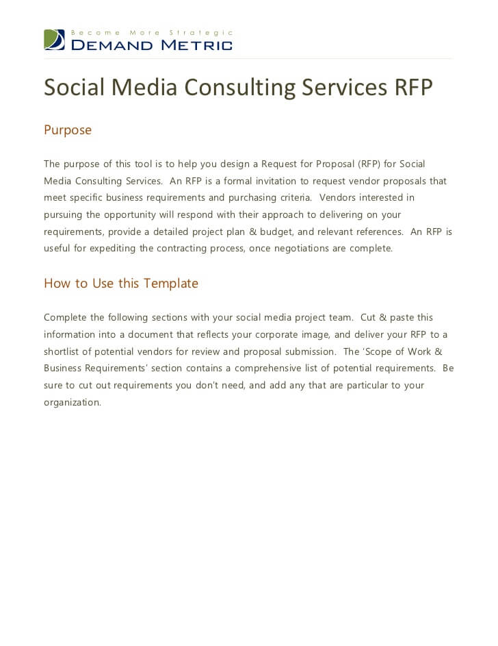 Social Media RFP