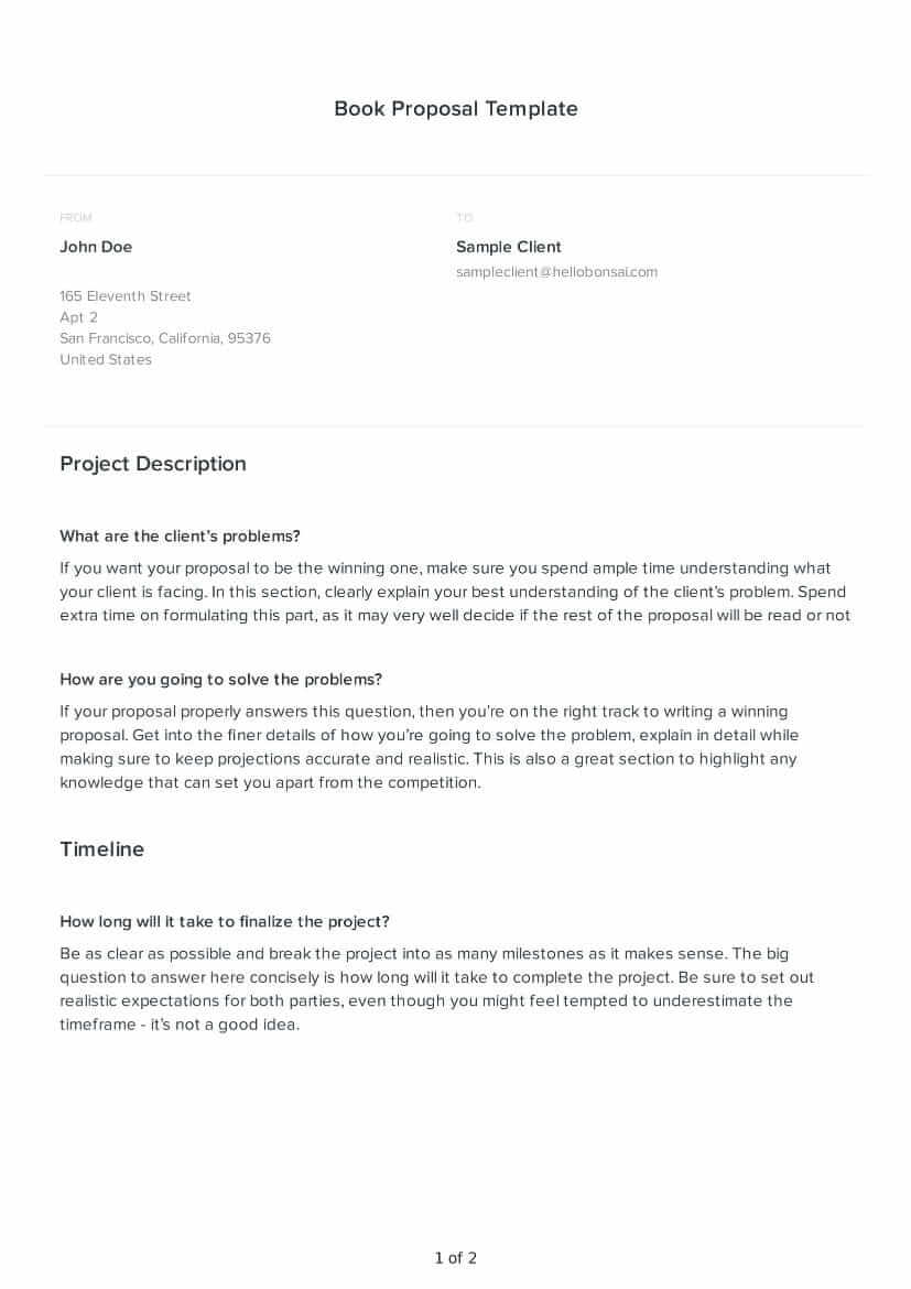 Book Proposal Template