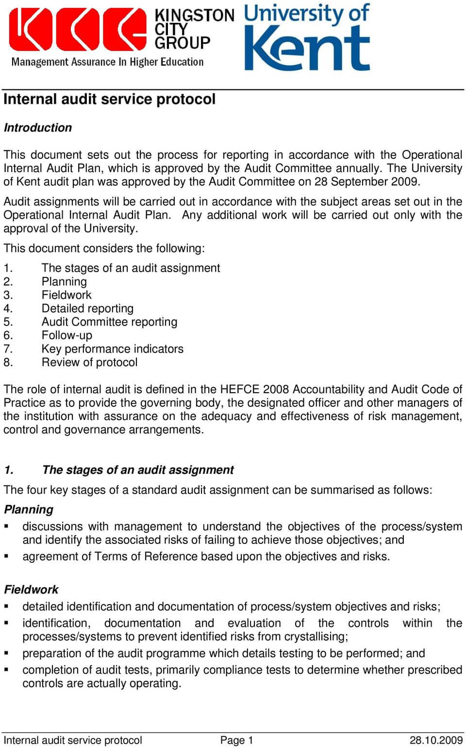 Audit Agreement Template Sample