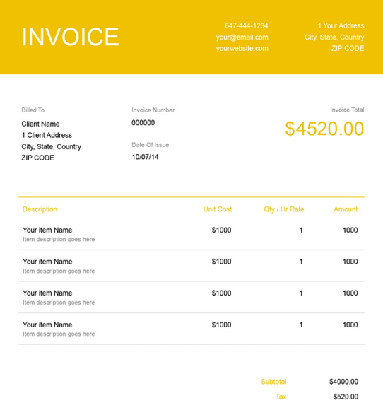 Trucking Invoice Template