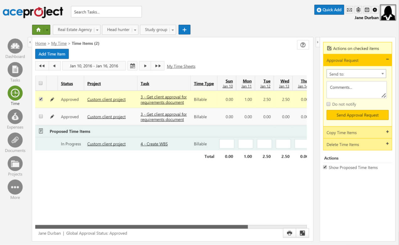 Project Management Time Tracking