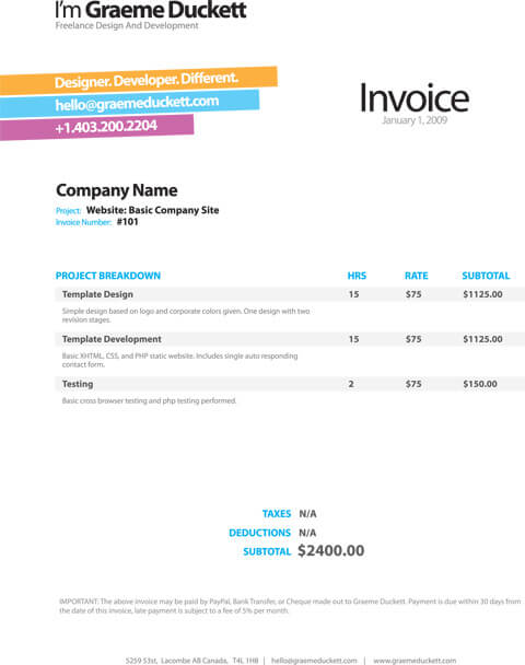 Illustration Invoice Template