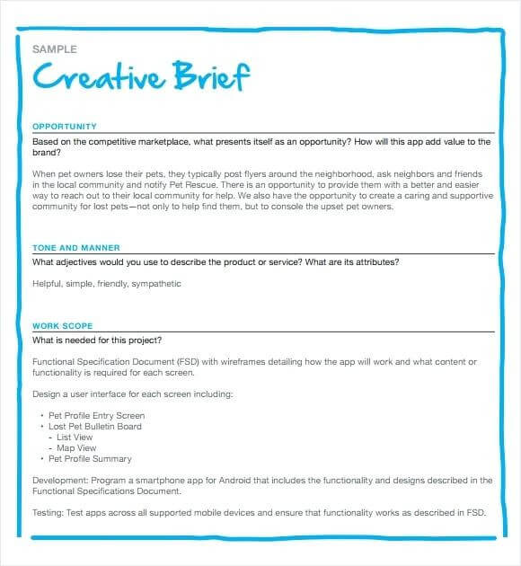 Brief Template Sample