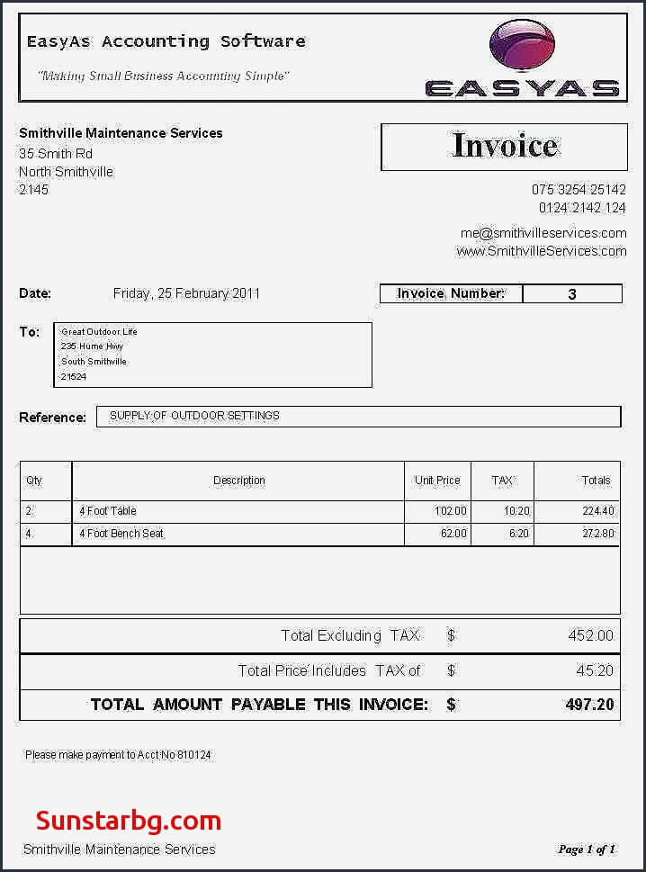 Bookkeeping Invoice Template Sample