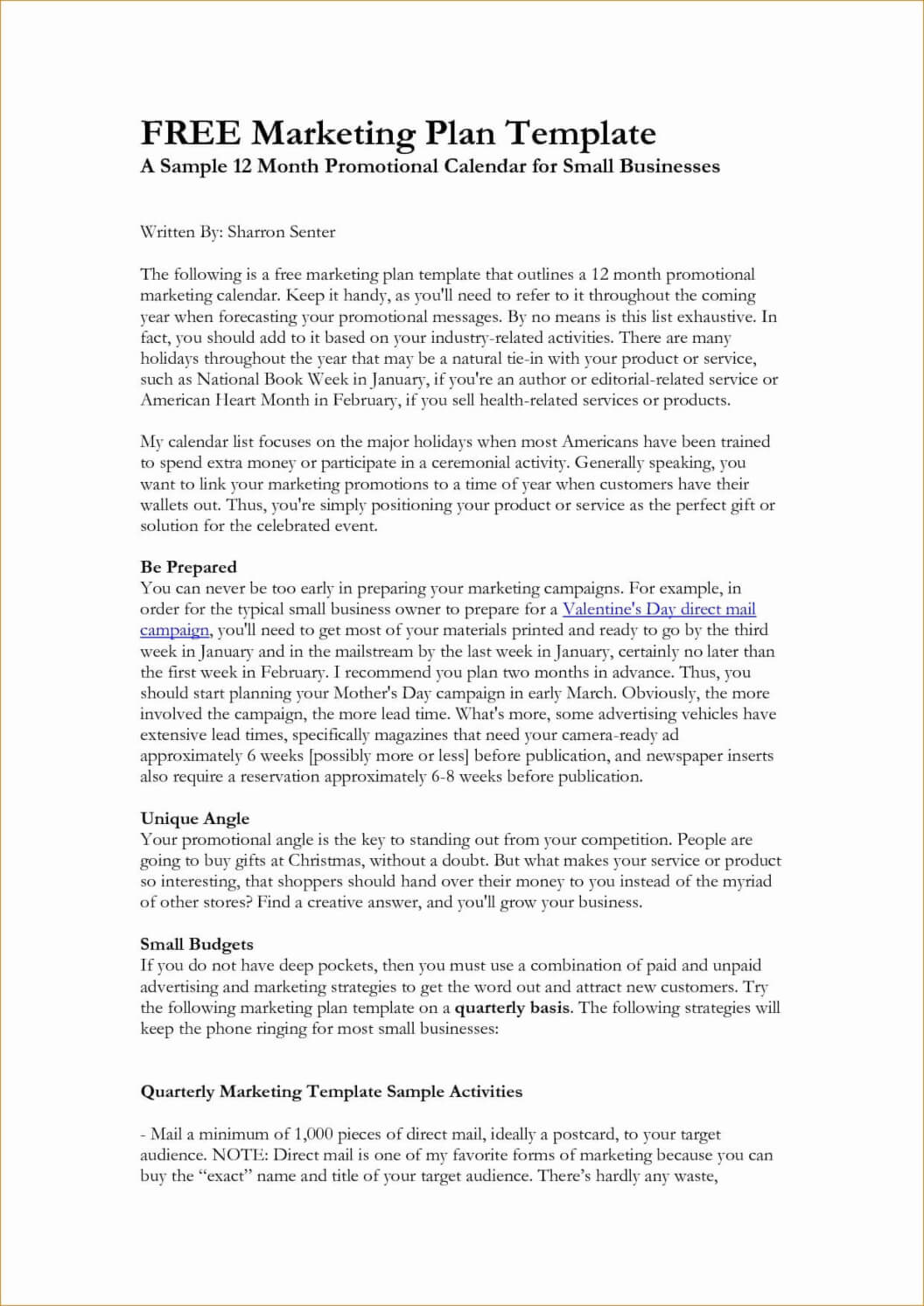 sample product marketing template