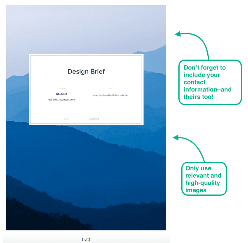 tips on designing a design brief