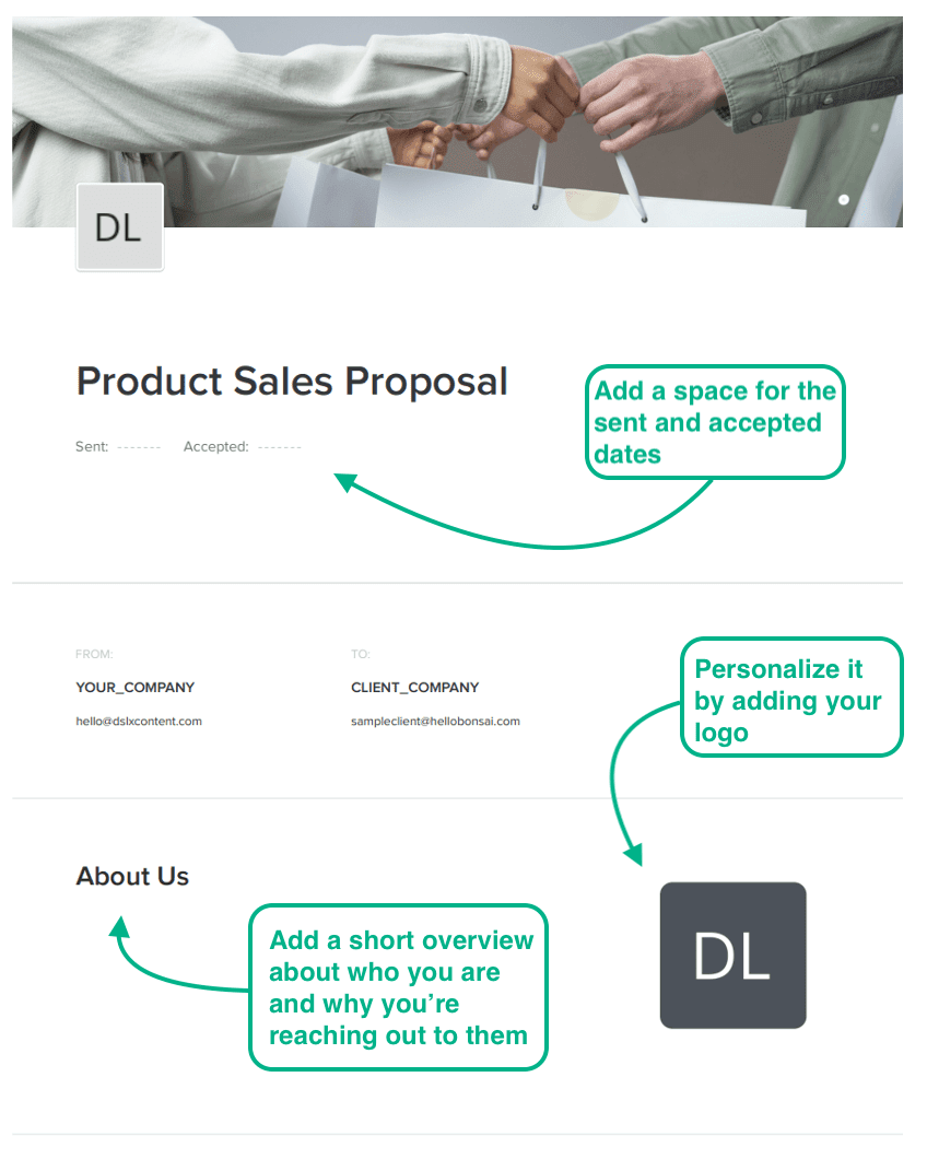 how to write a cover letter for product sales proposal