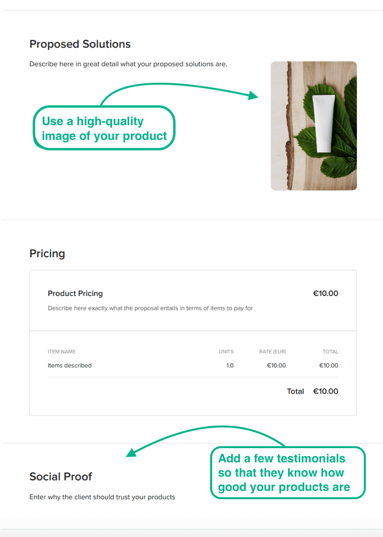 adding social proof and some product details