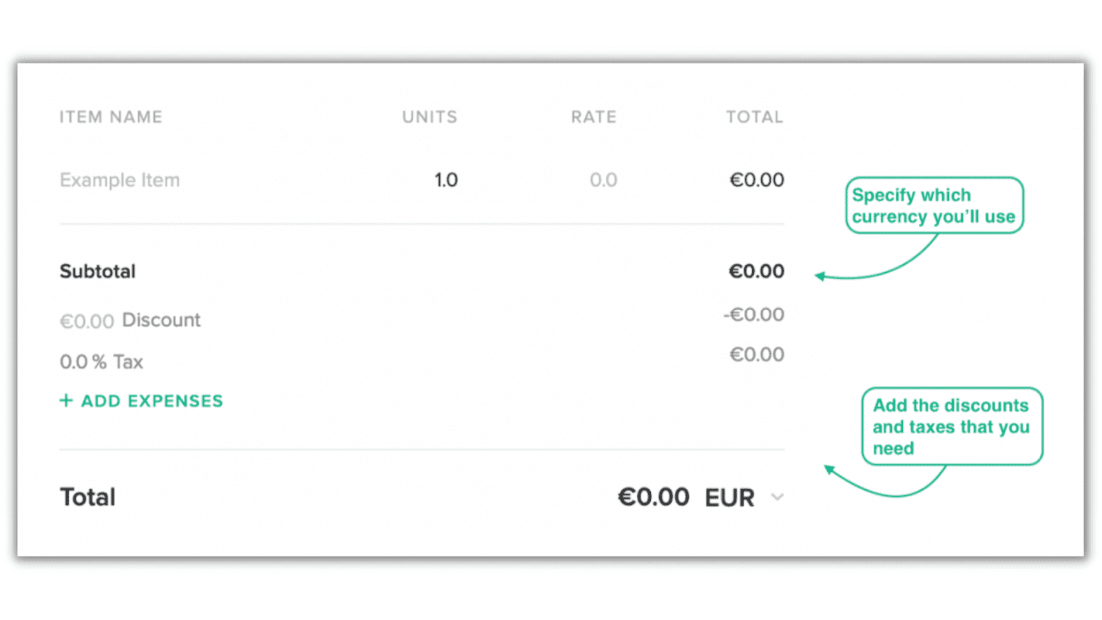 Contract invoice template
