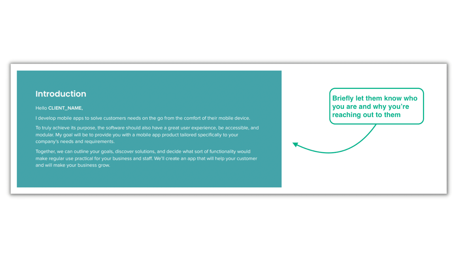 cover letter of a Mobile app development proposal