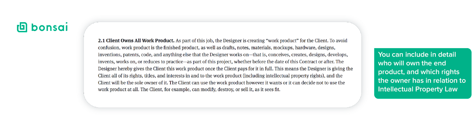 Intellectual property on graphic design contract template