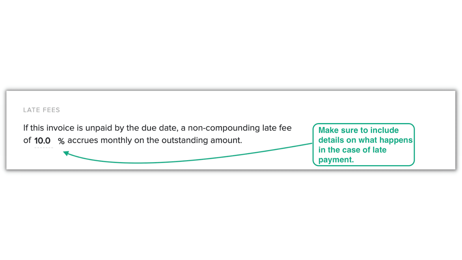 include payment terms on your invoice