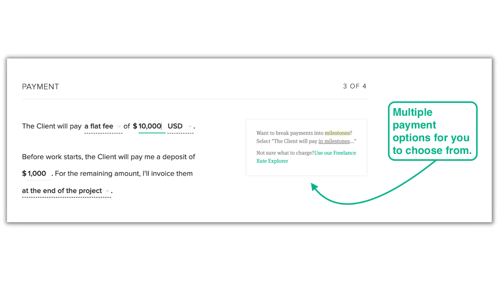 sample payment details of a consulting agreement