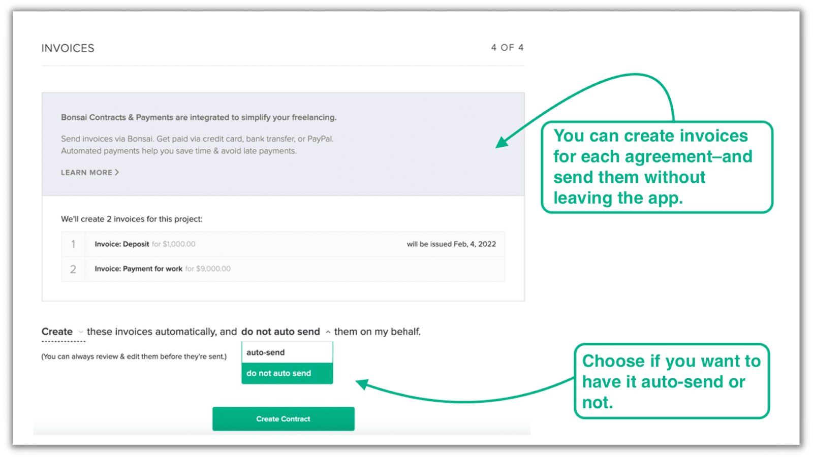 create a consulting agreement with Bonsai