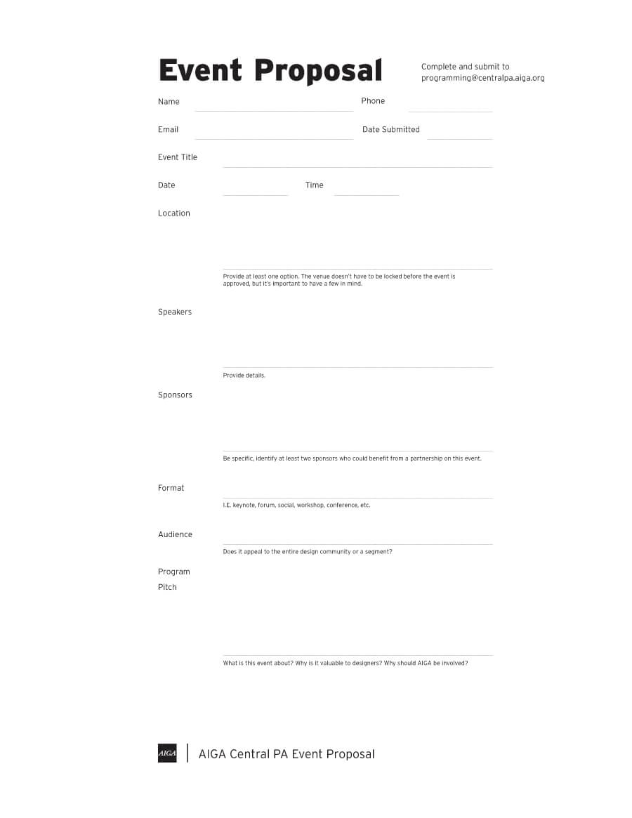 Sample event proposal template from templatelab