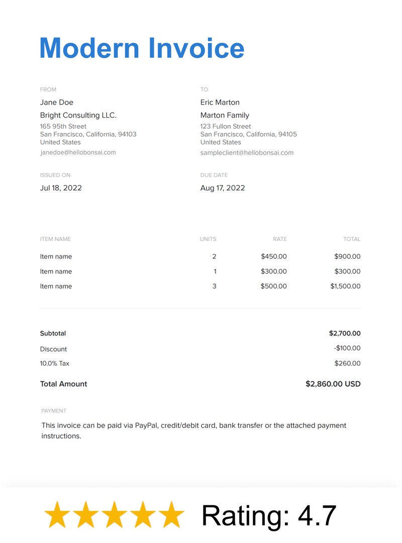 Modern Invoice Template