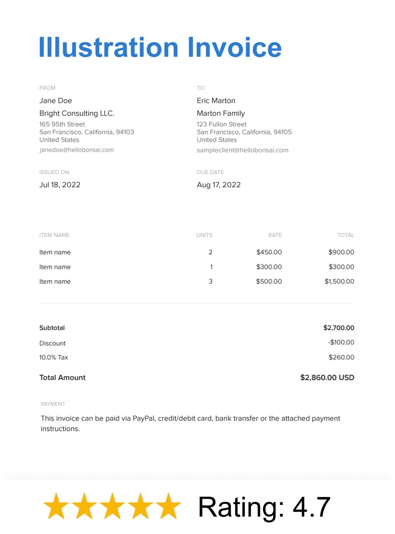 Illustration Invoice Template
