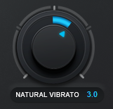 Изображение ручки Natural Vibrato Auto-Tune Pro, установленной на значение 3,0.