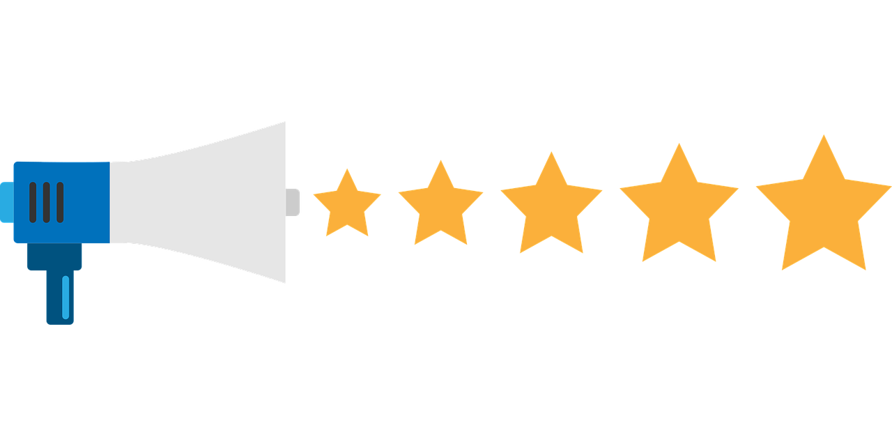 Best customer experience bullhorn with gold stars