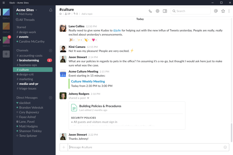slack messaging software